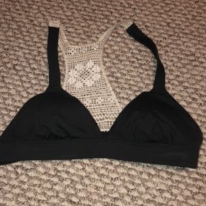 aerie crochet bikini top padded